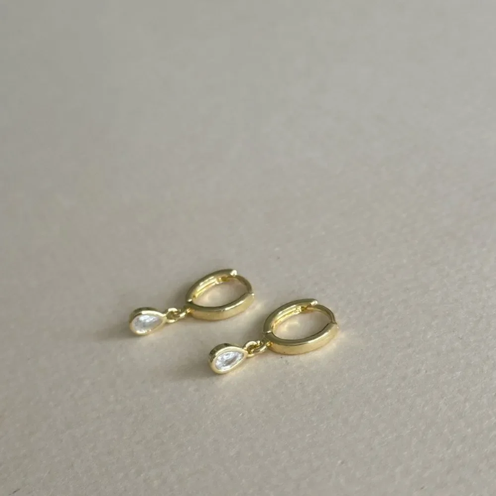 Diamond hoop earrings #2120